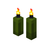 Две зелёные свечи (горящие).png